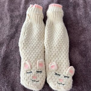 At knit slippers